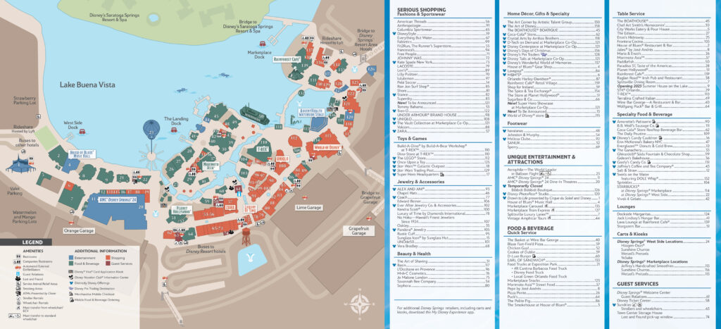 Disney Springs Map at Walt Disney World - Kelly Does Life