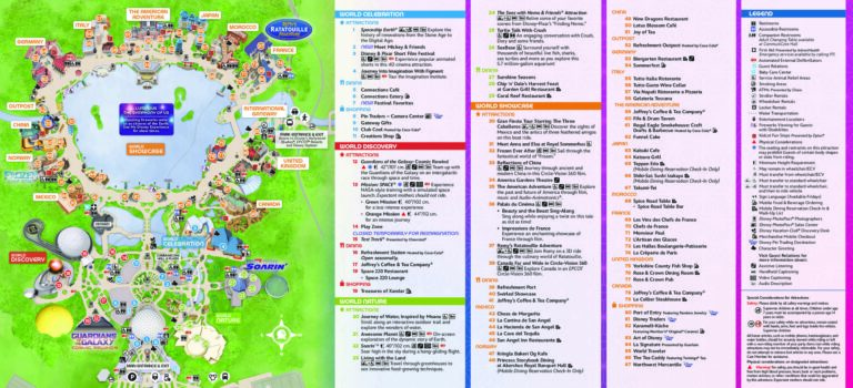 Epcot Map Walt Disney World - Updated June 2024