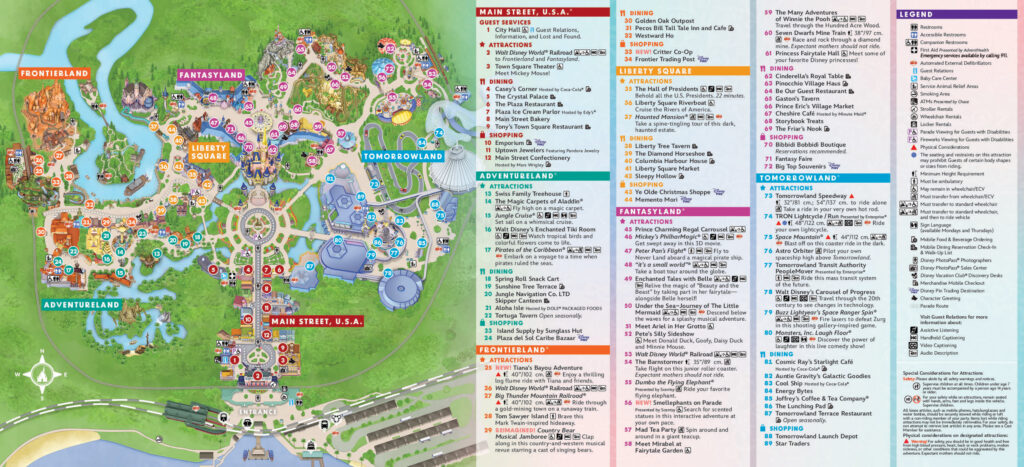 Map of Magic Kingdom