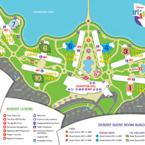 Map of Walt Disney World's Art of Animation Resort