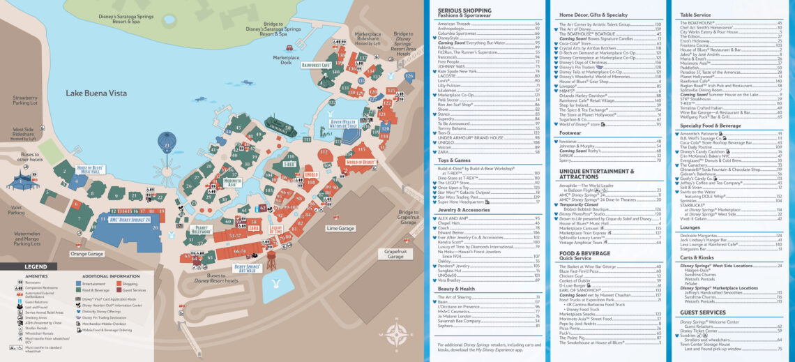 Disney Springs Map at Walt Disney World - Kelly Does Life